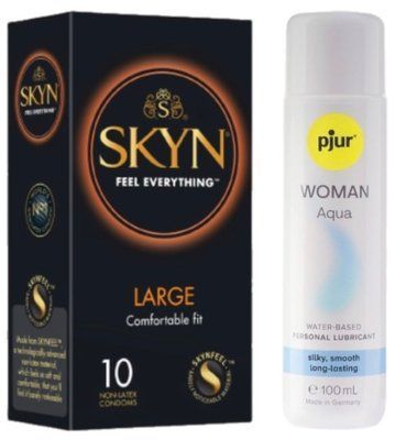 Набор Skyn ​​Large 10 шт + pjur Woman Aqua 100 мл SOS13361 фото