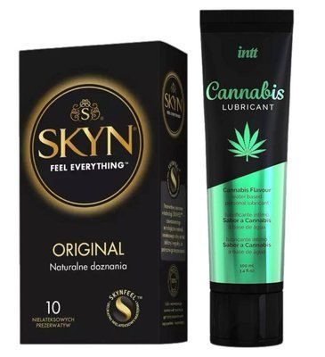 Комплект SKYN Original 10 шт + Подарунок Лубрикант Intt Cannabis (100 мл) SOS1841 фото