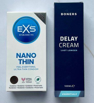 Комплект EXS NANO Thin 12 шт - Пролонгатор Boners Delay Cream SOS3642 фото