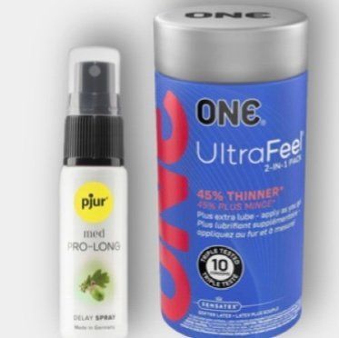 ONE UltraFeel 10 шт - Пролонгатор pjur MED Prolong Spray 20 мл SOS6313 фото