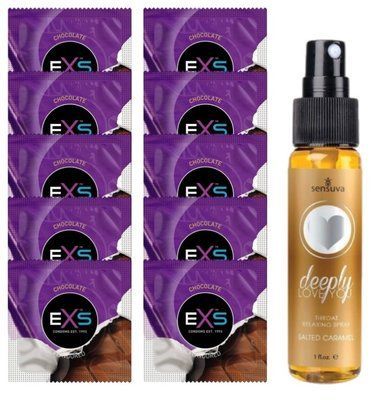 EXS Mixed Flavors Chocolate 10 шт + Sensuva Deeply Love You Salted Caramel (29 мл) SOS14112 фото