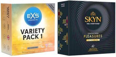Набор с SKYN Pleasures, 42 шт + EXS Mixed Variety Pack 1, 48 штук SOS7942 фото