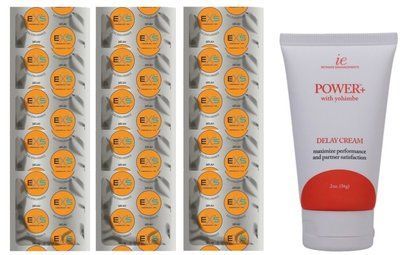 Комплект: EXS Delay 15 шт + Пролонгатор Doc Johnson Power+ with Yohimbe 56 г SOS11103 фото