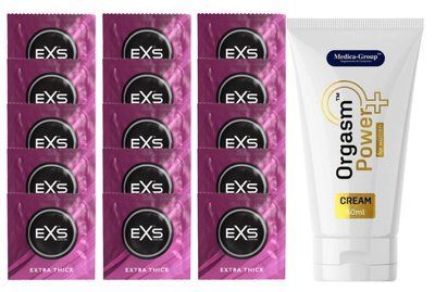 Комплект EXS Extra Thick 15 шт + Medica-Group Orgasm Power for Women SOS14704 фото