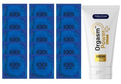 Комплект EXS Cooling 15 шт + Orgasm Power for Women крем 50 мл SOS14563 фото