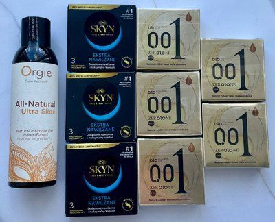 Набір 24 шт OLO Лід і Полум'я 001 + Skyn Extra Lube + Лубрикант ALL-NATURAL Ultra Slide, 150 мл Orgie SOS3842 фото