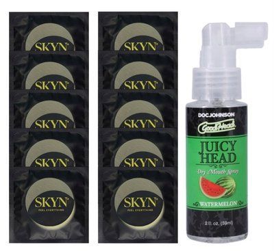 Комплект SKYN Pina Colada 10 шт + Doc Johnson GoodHead Tingle Spray Watermelon (59 мл) SOS13711 фото
