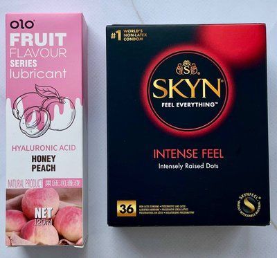 Комплект SKYN Intense Feel 36 шт + Гель-лубрикант персик 120 мл OLO SOS3742 фото
