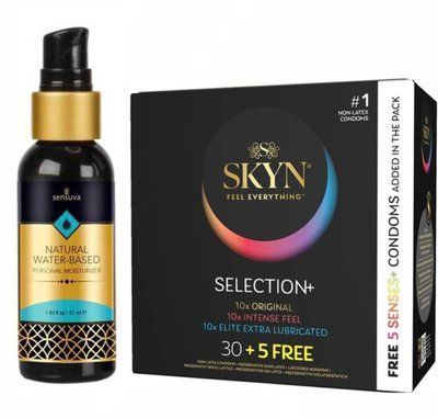 SKYN Selection 30 + 5 of 5 Senses 35 шт и Лубрикант Sensuva Natural Water-Based 57 мл SOS496 фото