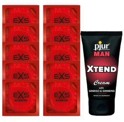 Комплект EXS Warming 10 шт + pjur MAN Xtend Cream 50 мл SOS14363 фото