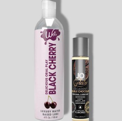 Wet Oral Play Black Cherry (118 мл) + JO GELATO Double Chocolate (30 мл) LB898 фото