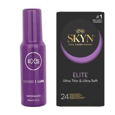 Набір Skyn Elite 24 шт + Лубрикант EXS Choco Lube 100 мл SOS4341 фото