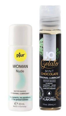 Набір лубрикантів pjur Woman Nude 30 мл + System JO Mint Chocolate (30 мл) LB91 фото