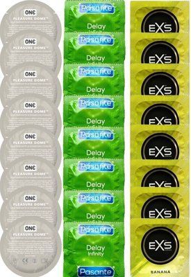 Набір 24 шт ONE Pleasure Dome + Delay Infinity + EXS Banana SOS7369 фото