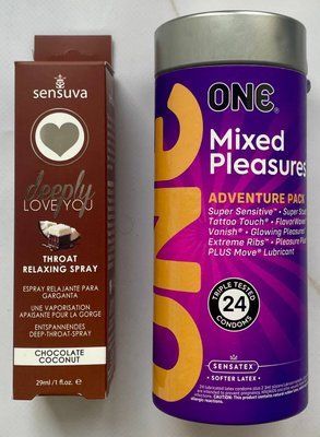 Комплект ONE Mixed Pleasures 24 шт - Спрей Sensuva Deeply Love You Chocolate Coconut (29 мл) SOS2866 фото