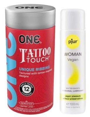 Набор ONE Tattoo Touch Pack 12 шт. + Лубрикант Pjur Woman Vegan 100 мл SOS13035 фото