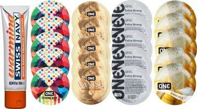 Набор из Swiss Navy Warming 10мл + ONERibs + ONE Vanish + ONE Strong + ONEBanana SOS8564 фото