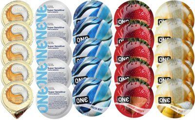 Набор из OLO Ice Durable + ONE Sensitive + ONE Mint + ONEChocolateStrawberry + ONEBanana SOS8714 фото