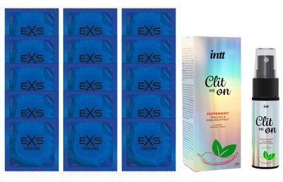 Комплект EXS Cooling 15 шт + Intt Clit Me On Peppermint Cooling Effect SOS14537 фото