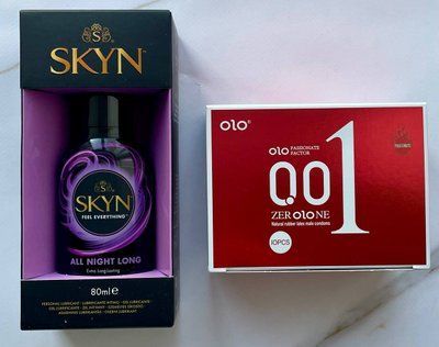 Набір OLO збуджуючі з розігріваючим ефектом 001 (червоні) 10 шт + Лубрикант Skyn All Night Long 80 мл на силіконовій основі SOS1220 фото