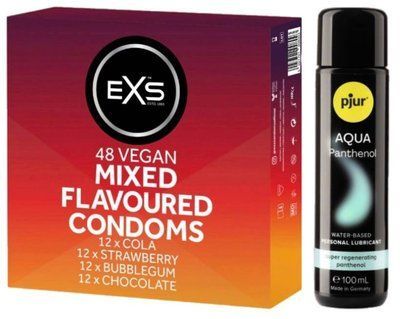 Набір EXS Mixed Flavoured (48 шт) + pjur Aqua Panthenol 100 мл SOS13435 фото