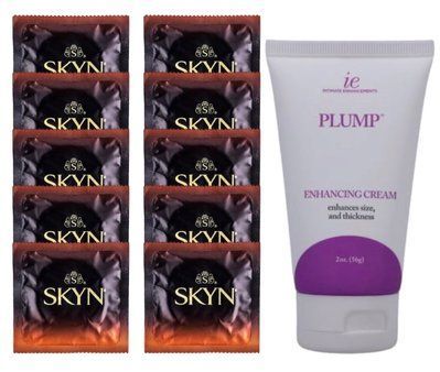Комплект Skyn Warming 10 шт + Doc Johnson Plump Enhancing Cream For Men (56 г) SOS14437 фото