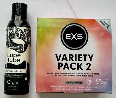 Комплект EXS Mixed Variety Pack 2, 48 шт + Лубрикант SEMEN LUBE Intimate Gel, 150 мл ORGIE SOS3216 фото