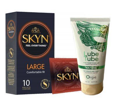 SKYN Large 10 шт та Лубрикант ORGIE LUBE TUBE NATURE, 150 мл SOS870 фото