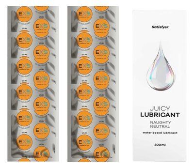 Комплект: EXS Delay 10 шт. + Лубрикант Satisfyer Naughty Neutral 300 мл SOS11378 фото