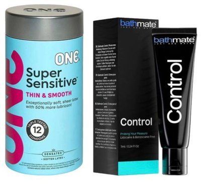 Набор из ONE Super Sensitive Pack 12 шт + Пролонгатор Bathmate Control (7 мл) SOS9414 фото