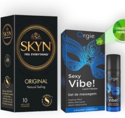SKYN Original 10 шт + SEXY VIBE для чутливих, 15 мл ORGIE SOS6819 фото