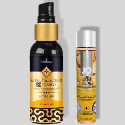 Sensuva Ultra Stimulating On Insane Butter Rum (57 мл) + JO Juicy Pineapple (30 мл) LB324 фото