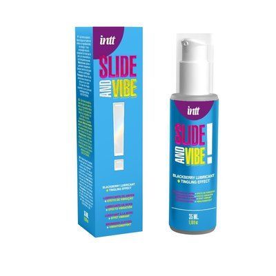 Вибролубрикант Intt Slide and Vibe (35 мл) на водной основе, стимулирующий, со вкусом ежевики SX2662 фото