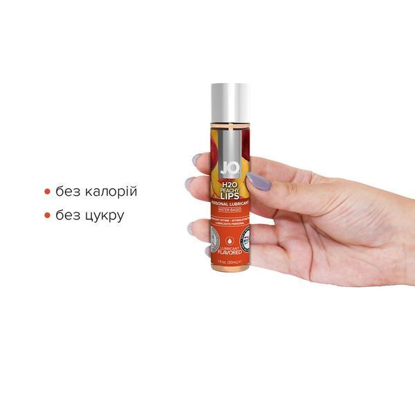 Смазка на водной основе System JO H2O &mdash; Peachy Lips (30 мл) без сахара, растительный глицерин SO1476 фото