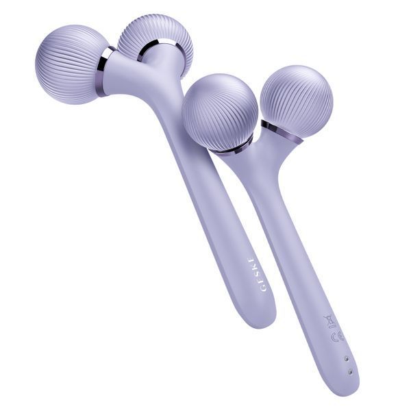 Електронний ультразвуковий ролик для обличчя та тіла GESKE Sonic Facial&Body Roller 4в1 violet HB0034 фото