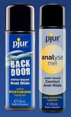 Набір лубрикантів pjur backdoor Comfort water glide 30 мл + pjur analyse me! Comfort water glide 100 мл LB351 фото