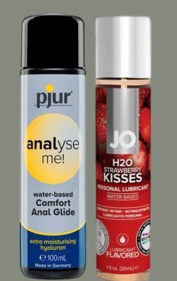 Набір лубрикантів pjur analyse me! Comfort water glide 100 мл + System JO Strawberry Kiss (30 мл) LB1001 фото