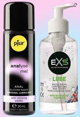 Набір лубрикантів pjur analyse me! Relaxing jojoba silicone 30 мл + EXS Aloe 250 мл ( прозорий ) LB649 фото
