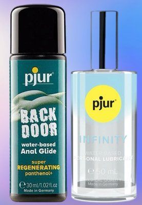 Набір лубрикантів pjur backdoor Regenerating 30 мл + pjur INFINITY water-based (50 мл) LB451 фото