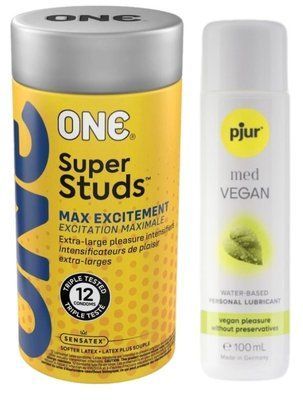 Комплект 12 шт ONE Super Studs + Pjur MED Vegan Glide 100 мл SOS13112 фото