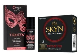 Гель для сужения Orgie &ndash; Tighten (15 мл)+ SKYN Intense Feel 3 шт. SOS6745 фото