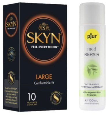 Набор Skyn ​​Large 10 шт + pjur MED Repair Glide 100 мл SOS13362 фото