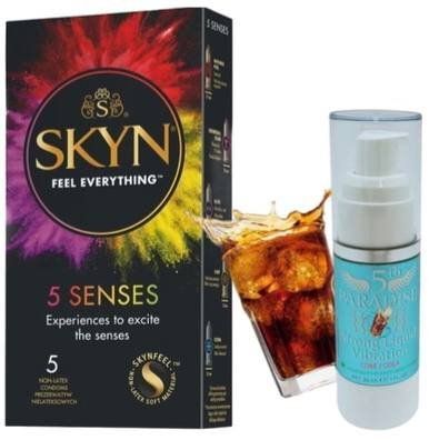Набор SKYN 5 Senses + Жидкий вибратор мощный вкус: круги, 30 мл 5th Paradise SOS9641 фото