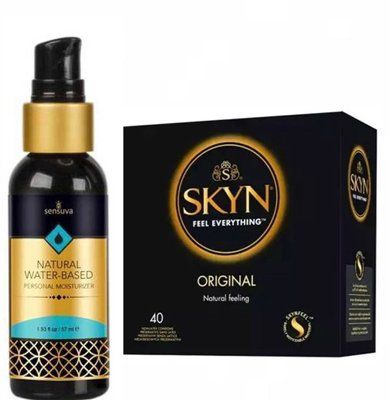 SKYN ORIGINAL 40 шт та Лубрикант Sensuva Natural Water-Based 57 мл SOS497 фото
