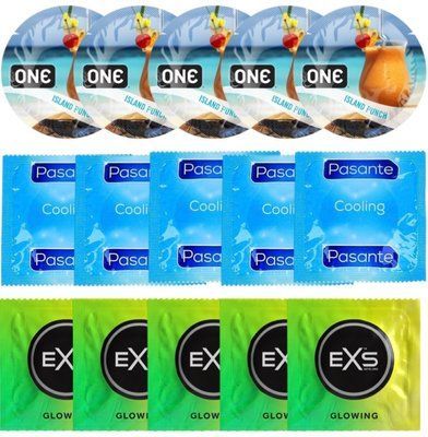 Набор 15 шт ONE Island Punch + Pasante Cooling + EXS Glow in the Dark SOS7146 фото