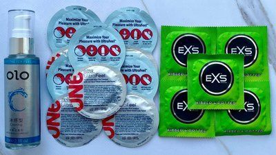 Набор ONE UltraFeel 5 шт+EXS Extreme 5 шт+Лубрикант охлаждающий OLO 60 мл SOS3543 фото