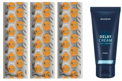 Комплект: EXS Delay 15 шт + Пролонгатор Boners Delay Cream 100 мл SOS11104 фото