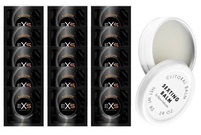 Комплект EXS Black Latex 15 шт + Bijoux Indiscrets Sexting Balm SOS14661 фото