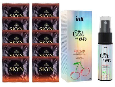 Комплект Skyn Warming 10 шт + Intt Clit Me On Red Fruits Warming Effect, 12 мл SOS14213 фото
