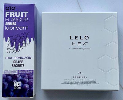 Комплект LELO HEX Original 36 шт + Гель-лубрикант виноград 120 мл OLO SOS3693 фото